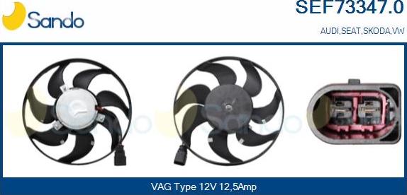 Sando SEF73347.0 - Fan, radiator autospares.lv