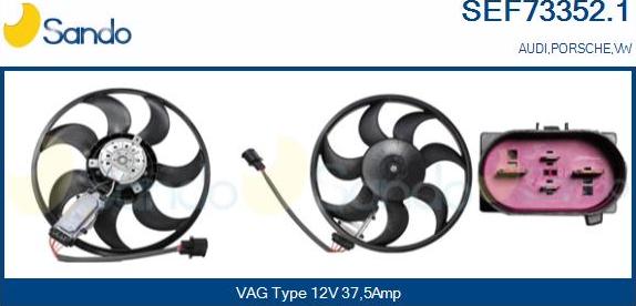 Sando SEF73352.1 - Fan, radiator autospares.lv