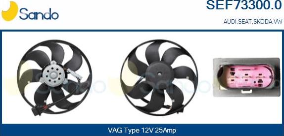 Sando SEF73300.0 - Fan, radiator autospares.lv