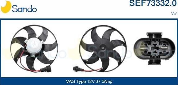 Sando SEF73332.0 - Fan, radiator autospares.lv