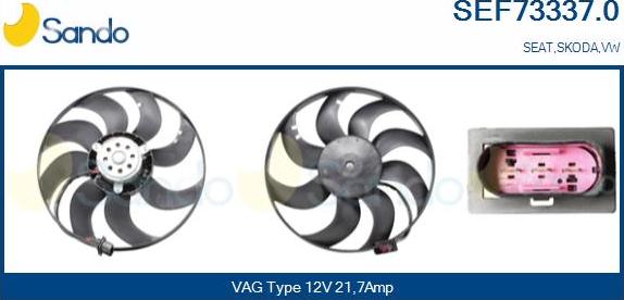 Sando SEF73337.0 - Fan, radiator autospares.lv