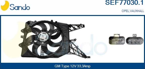 Sando SEF77030.1 - Electric Motor, radiator fan autospares.lv