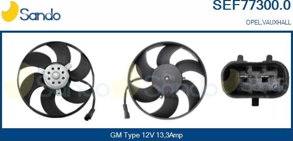 Sando SEF77300.0 - Fan, radiator autospares.lv