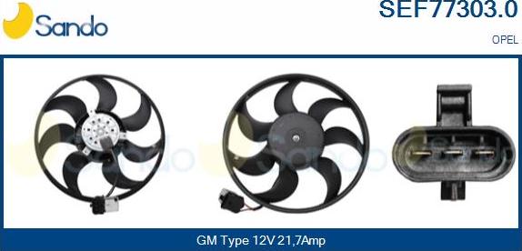 Sando SEF77303.0 - Fan, radiator autospares.lv