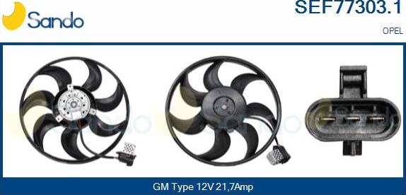 Sando SEF77303.1 - Fan, radiator autospares.lv