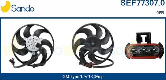 Sando SEF77307.0 - Fan, radiator autospares.lv