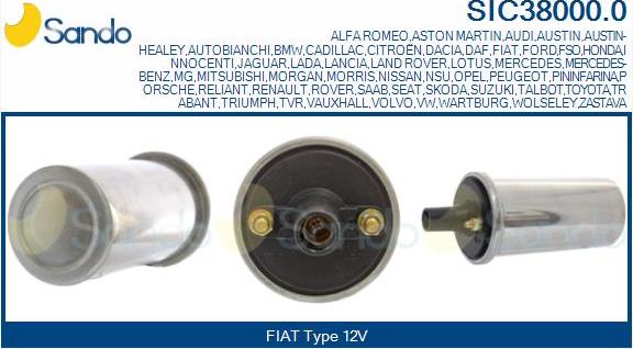 Sando SIC38000.0 - Ignition Coil autospares.lv