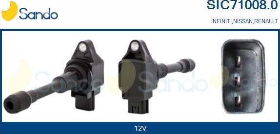 Sando SIC71008.0 - Ignition Coil autospares.lv