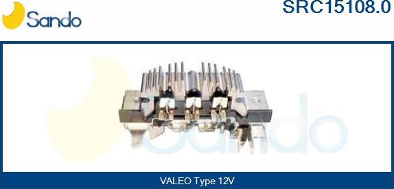 Sando SRC15108.0 - Rectifier, alternator autospares.lv