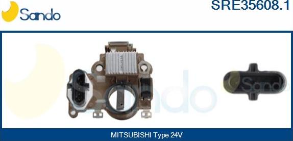 Sando SRE35608.1 - Voltage regulator, alternator autospares.lv