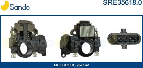 Sando SRE35618.0 - Voltage regulator, alternator autospares.lv