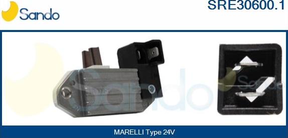 Sando SRE30600.1 - Voltage regulator, alternator autospares.lv