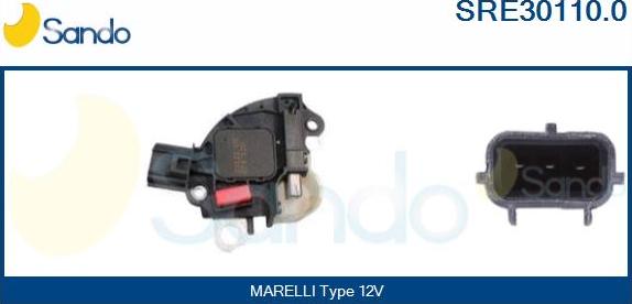 Sando SRE30110.0 - Voltage regulator, alternator autospares.lv