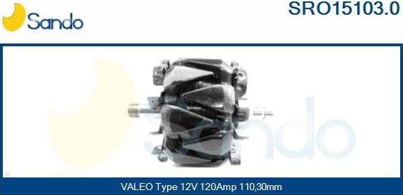 Sando SRO15103.0 - Rotor, alternator autospares.lv