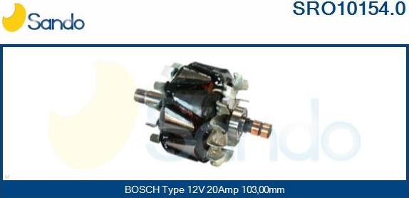 Sando SRO10154.0 - Rotor, alternator autospares.lv