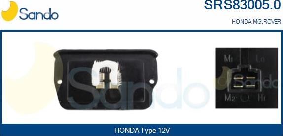 Sando SRS83005.0 - Resistor, interior blower autospares.lv