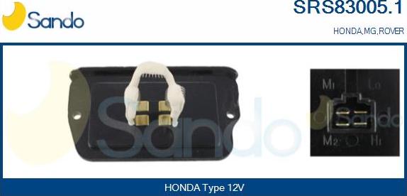 Sando SRS83005.1 - Resistor, interior blower autospares.lv