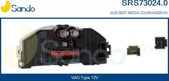 Sando SRS73024.0 - Resistor, interior blower autospares.lv