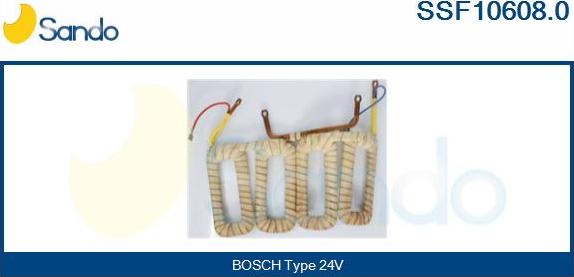 Sando SSF10608.0 - Field Winding, starter autospares.lv