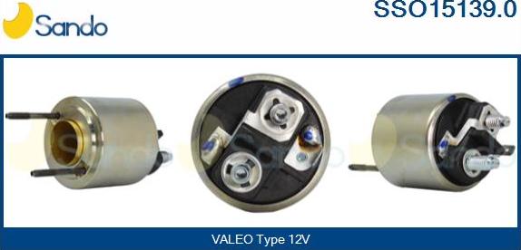 Sando SSO15139.0 - Solenoid Switch, starter autospares.lv