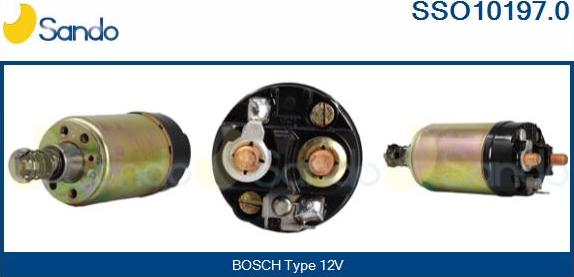 Sando SSO10197.0 - Solenoid Switch, starter autospares.lv