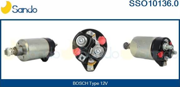 Sando SSO10136.0 - Solenoid Switch, starter autospares.lv