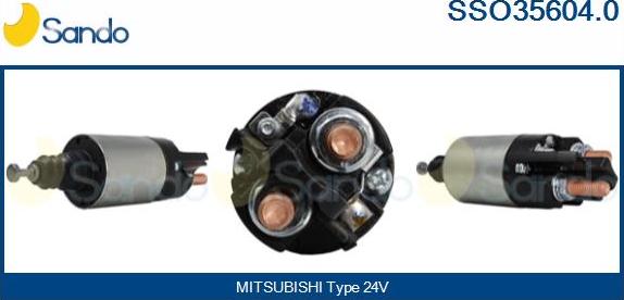 Sando SSO35604.0 - Solenoid Switch, starter autospares.lv