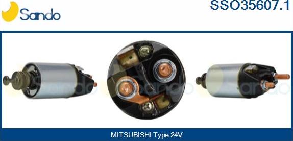 Sando SSO35607.1 - Solenoid Switch, starter autospares.lv
