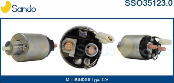 Sando SSO35123.0 - Solenoid Switch, starter autospares.lv