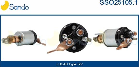 Sando SSO25105.1 - Solenoid Switch, starter autospares.lv