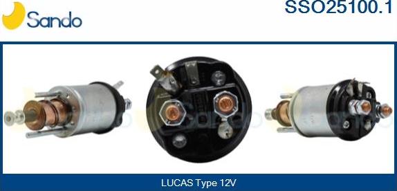 Sando SSO25100.1 - Solenoid Switch, starter autospares.lv