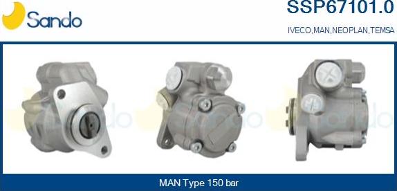 Sando SSP67101.0 - Hydraulic Pump, steering system autospares.lv
