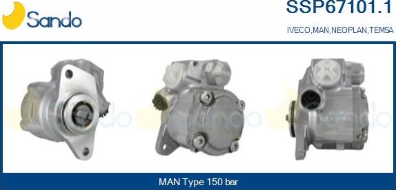 Sando SSP67101.1 - Hydraulic Pump, steering system autospares.lv