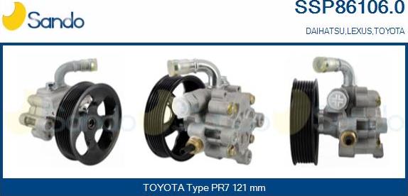 Sando SSP86106.0 - Hydraulic Pump, steering system autospares.lv