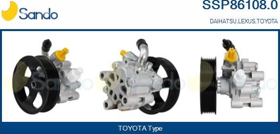 Sando SSP86108.0 - Hydraulic Pump, steering system autospares.lv