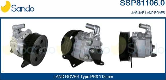 Sando SSP81106.0 - Hydraulic Pump, steering system autospares.lv