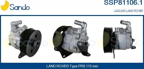 Sando SSP81106.1 - Hydraulic Pump, steering system autospares.lv