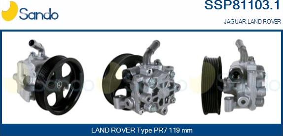 Sando SSP81103.1 - Hydraulic Pump, steering system autospares.lv