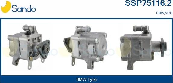 Sando SSP75116.2 - Hydraulic Pump, steering system autospares.lv