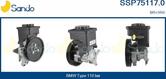 Sando SSP75117.0 - Hydraulic Pump, steering system autospares.lv