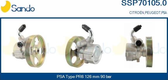 Sando SSP70105.0 - Hydraulic Pump, steering system autospares.lv