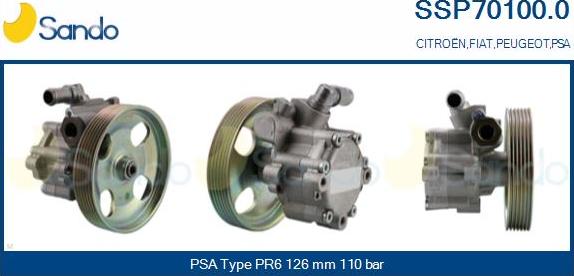 Sando SSP70100.0 - Hydraulic Pump, steering system autospares.lv