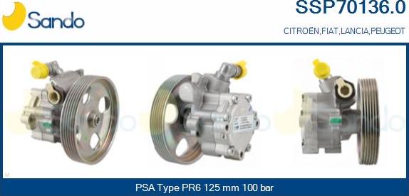 Sando SSP70136.0 - Hydraulic Pump, steering system autospares.lv