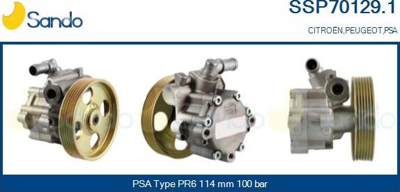 Sando SSP70129.1 - Hydraulic Pump, steering system autospares.lv