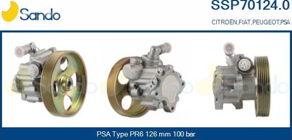 Sando SSP70124.0 - Hydraulic Pump, steering system autospares.lv