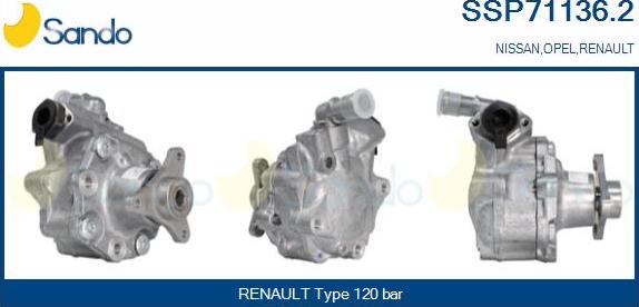 Sando SSP71136.2 - Hydraulic Pump, steering system autospares.lv