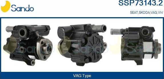 Sando SSP73143.2 - Hydraulic Pump, steering system autospares.lv