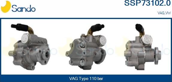 Sando SSP73102.0 - Hydraulic Pump, steering system autospares.lv