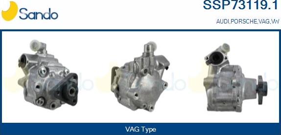 Sando SSP73119.1 - Hydraulic Pump, steering system autospares.lv