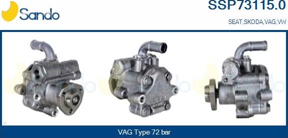 Sando SSP73115.0 - Hydraulic Pump, steering system autospares.lv